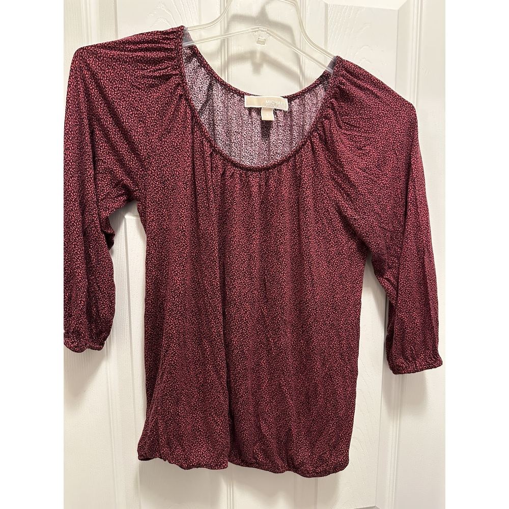 Michael Kors Small Blouse, elastic waist, sleeves and scoop neckline S Shirt